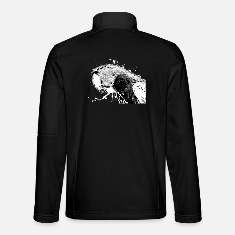 Papagei - Unisex Softshelljacke - Schwarz