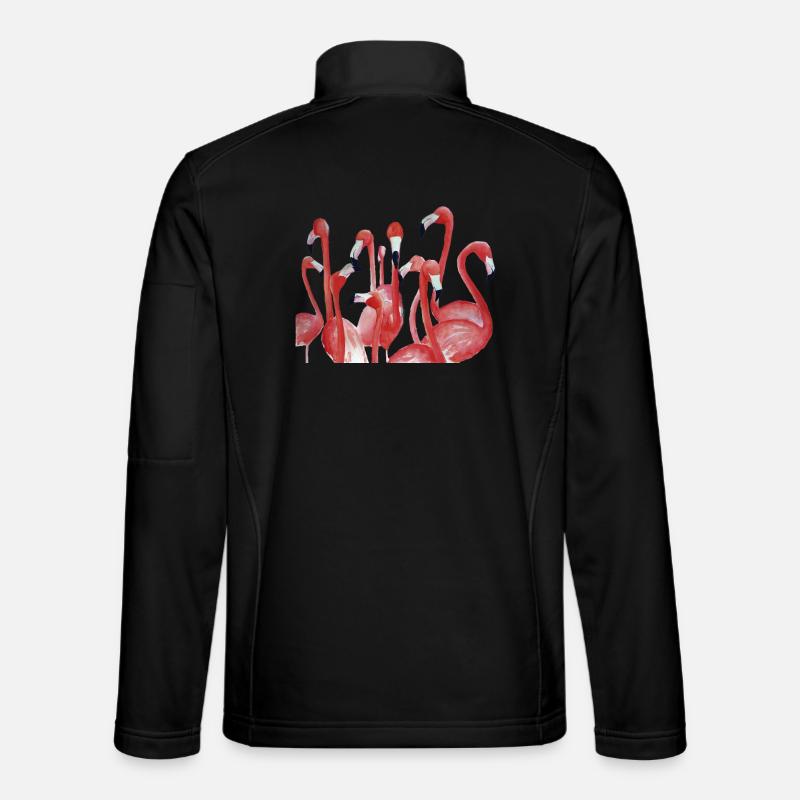 Ensemble d’aquarelle Vivid Flamingo - Veste en tissu softshell Unisexe - noir