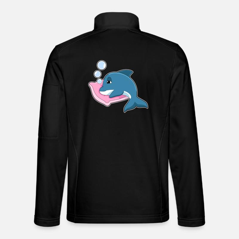 Dolphin Sleeping Pillow - Unisex Softshell Jacket - black