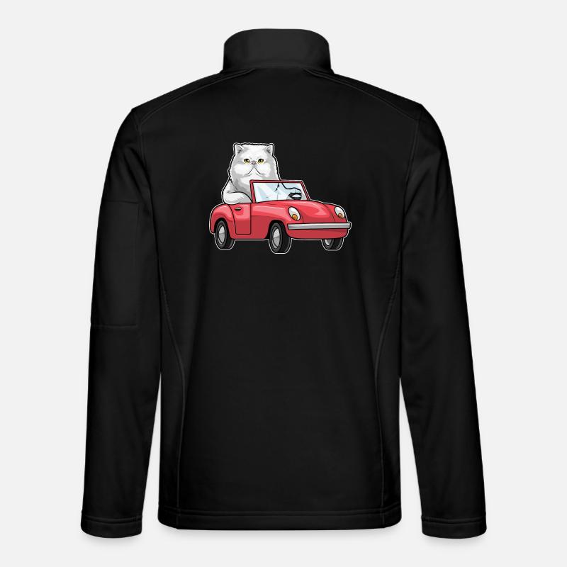 Persian Cat Car - Unisex Softshell Jacket - black