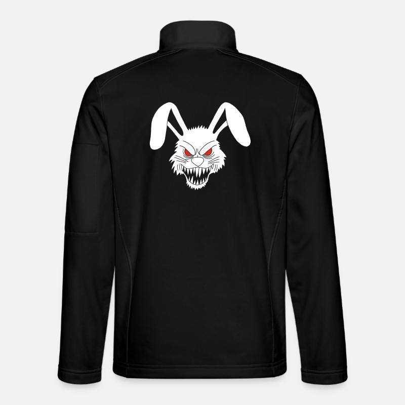 Demonic White Rabbit - Unisex Softshell Jacket - black