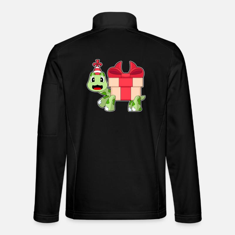 Turtle Birthday Party Hat - Unisex Softshell Jacket - black