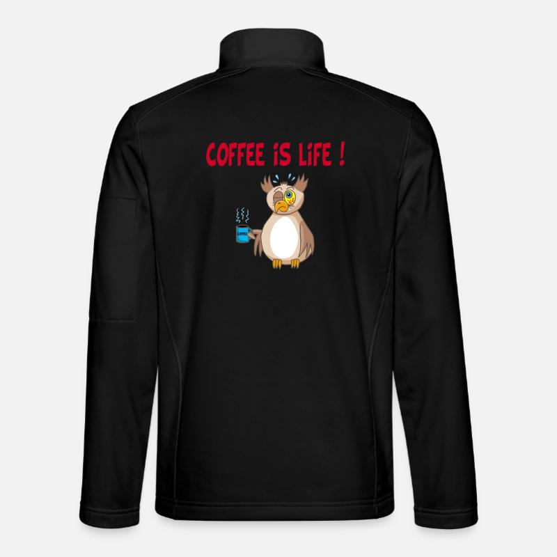 Owl and Coffee (English) Unisex Softshell Jacket