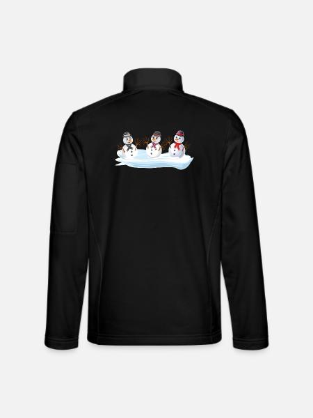Snowmen - Snowman Christmas squad - Unisex Softshell Jacket - black