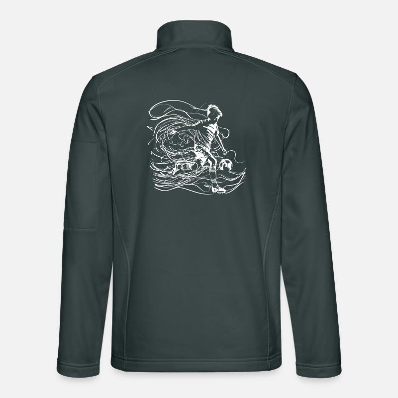 Soccer Boy Drawing Unisex Softshell Jacket