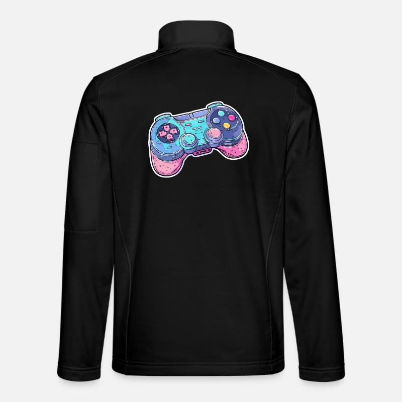 Graphismes de manette de jeu - Veste en tissu softshell Unisexe - noir