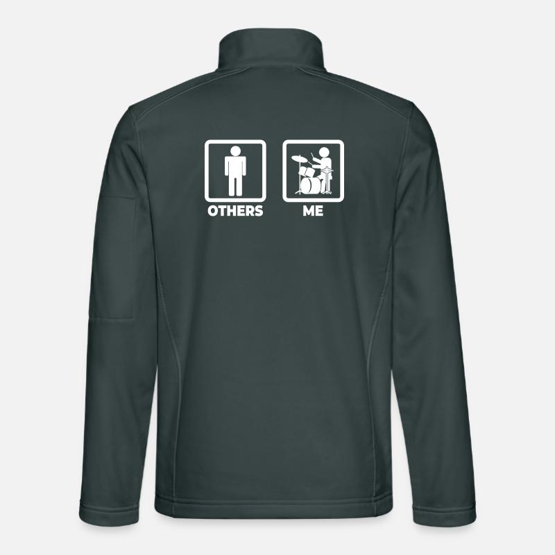 Drummer stick figure Unisex Softshell Jacket