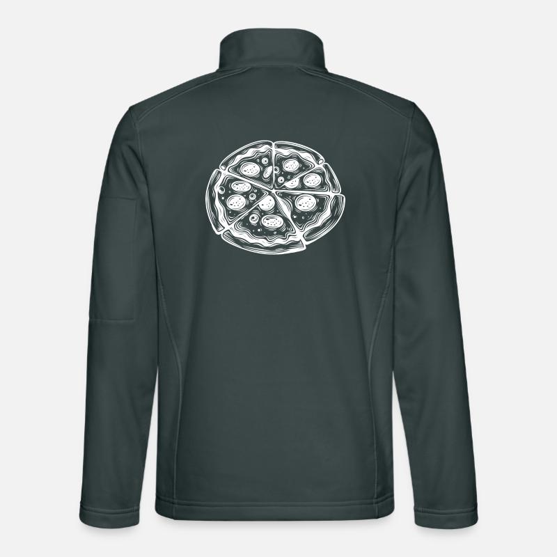 Dessin de pizza Veste en tissu softshell Unisexe
