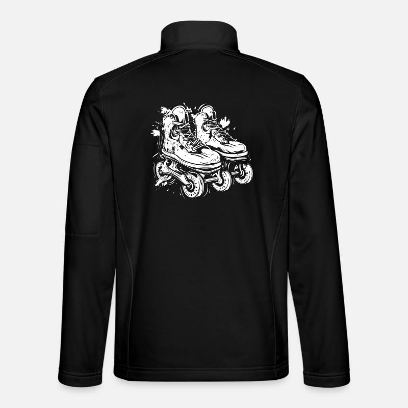 Roller Skates Sketch - Unisex Softshell Jacket - black