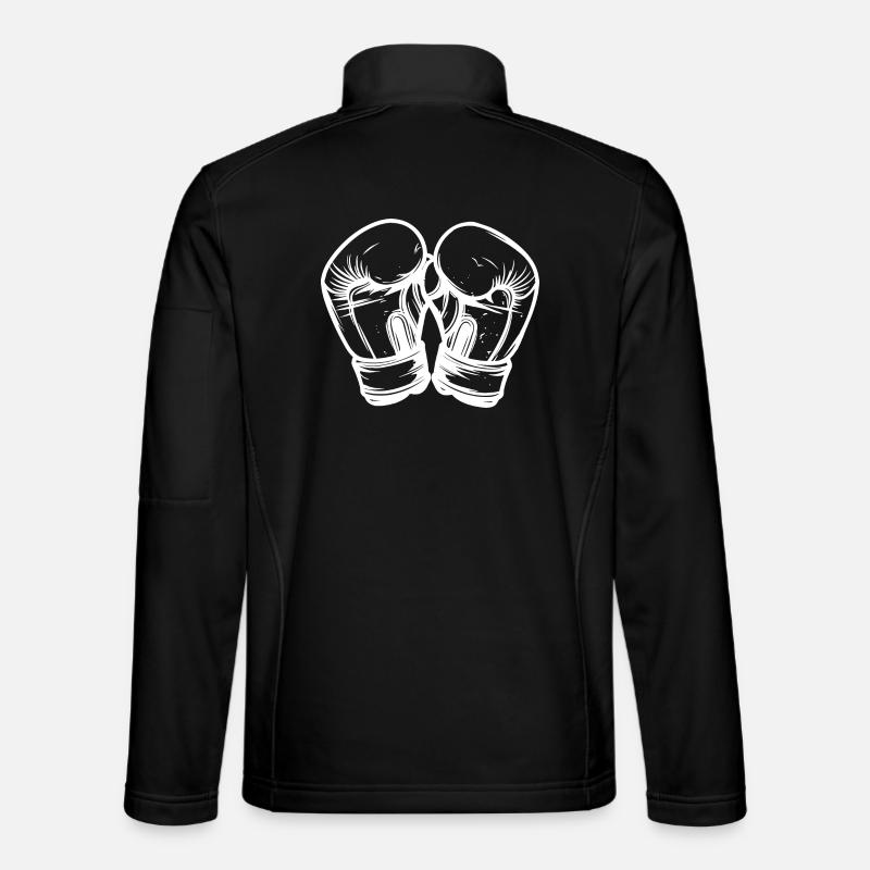 Kickboxhandschuhe Zeichnung - Unisex Softshelljacke - Schwarz