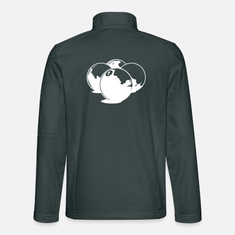 Billiard Balls Drawing Unisex Softshell Jacket