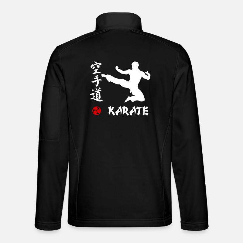 Karate weiss - Unisex Softshelljacke - Schwarz
