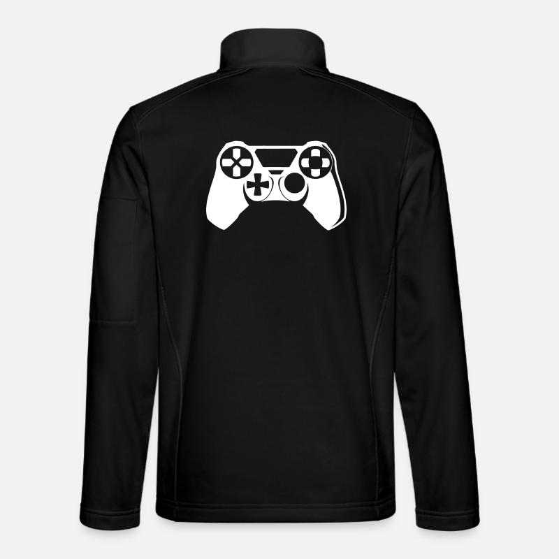 Gamepad Grafik - Unisex Softshelljacke - Schwarz