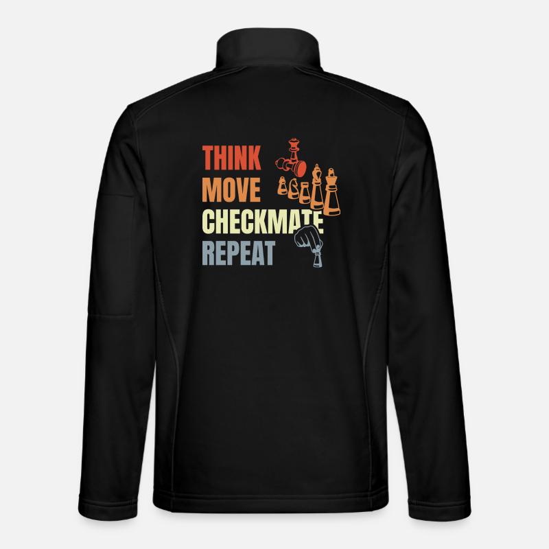 Chess Player Quote - Unisex Softshell Jacket - black
