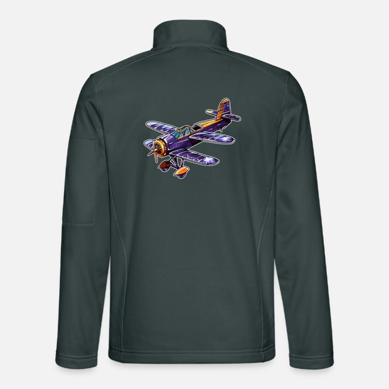 Hélice Avion Look Comique Veste en tissu softshell Unisexe