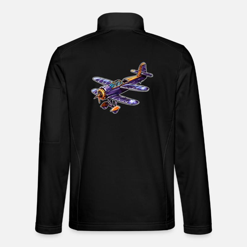 Hélice Avion Look Comique - Veste en tissu softshell Unisexe - noir