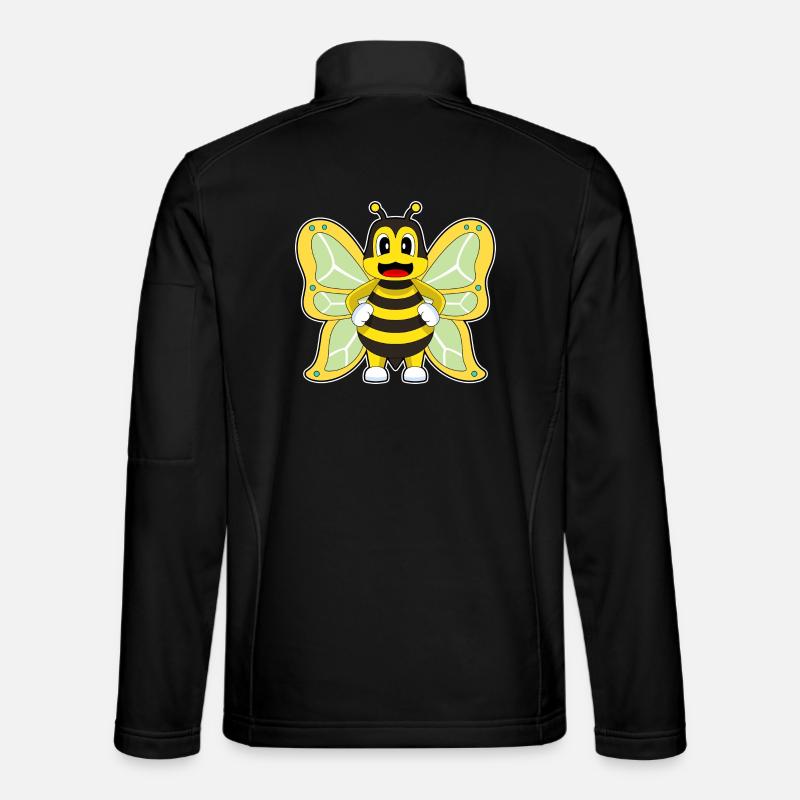 Schmetterling Biene - Unisex Softshelljacke - Schwarz