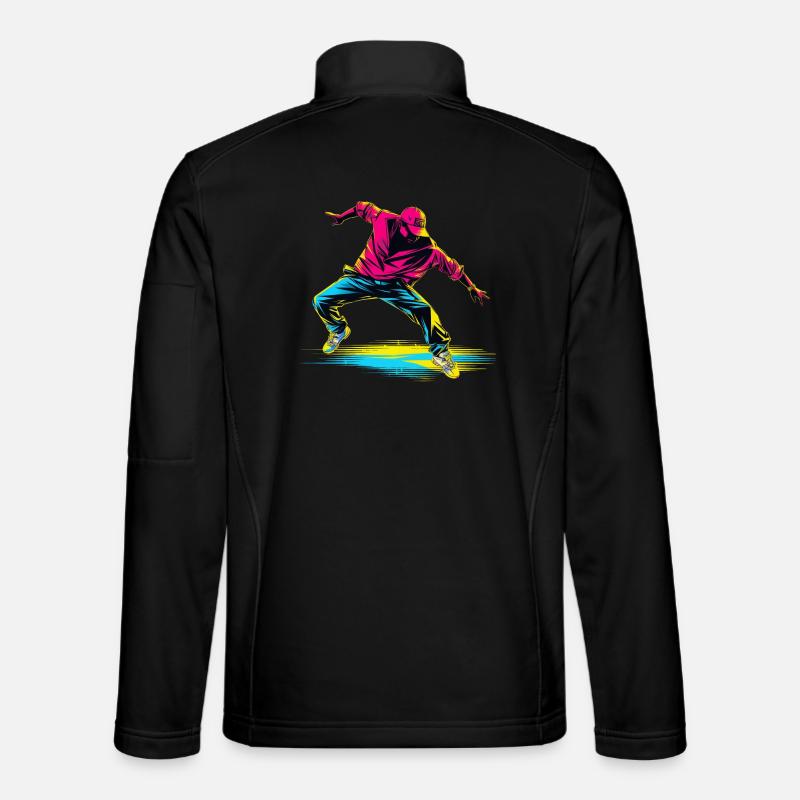Breakdance Retrowave - Unisex Softshell Jacket - black