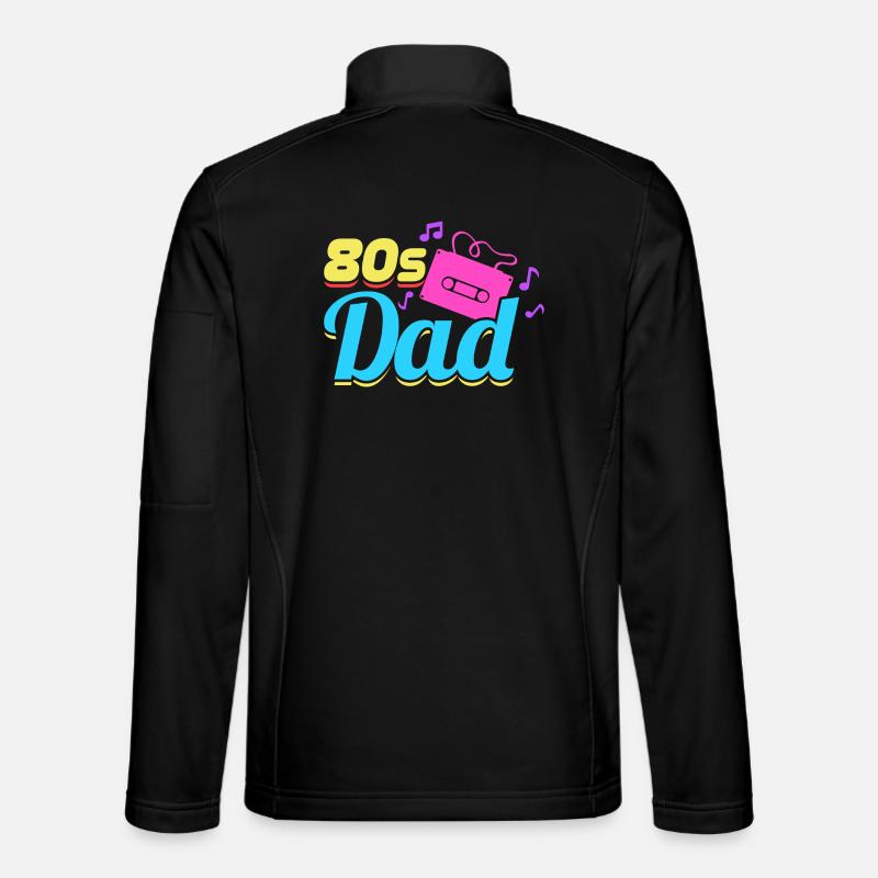 80s father - Unisex Softshell Jacket - black