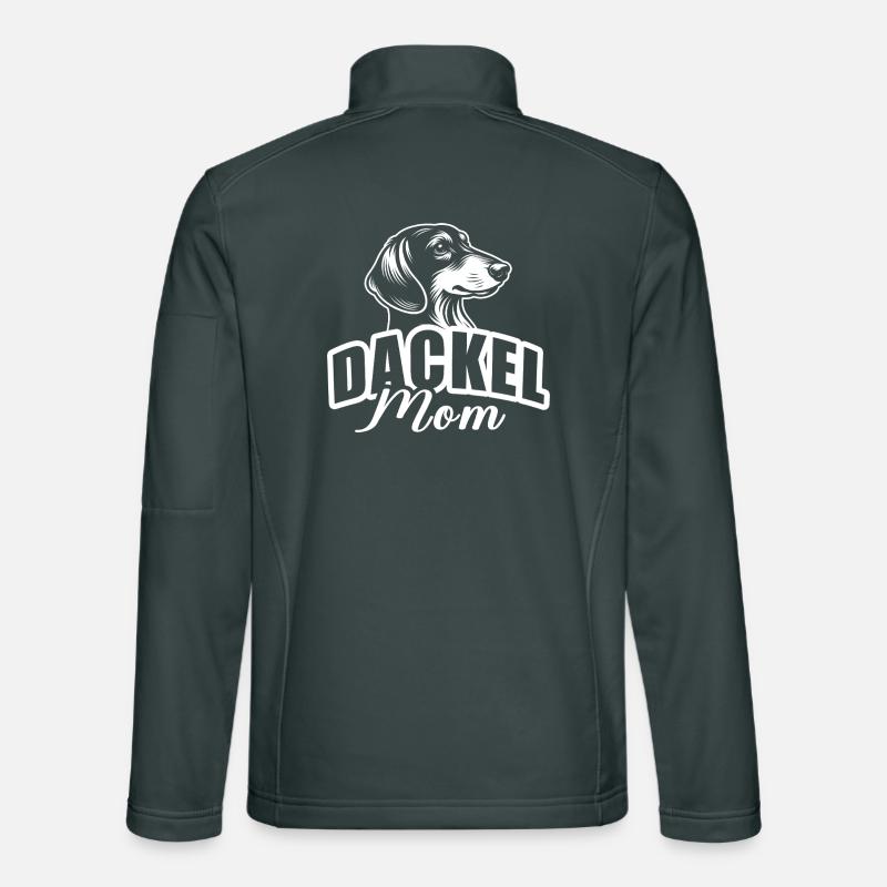 "Dackel Mom" mit Hundekopf Unisex Softshelljacke