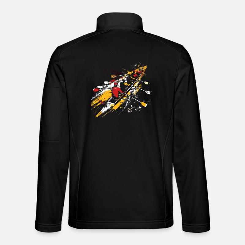 Rowing Team Sketch - Unisex Softshell Jacket - black