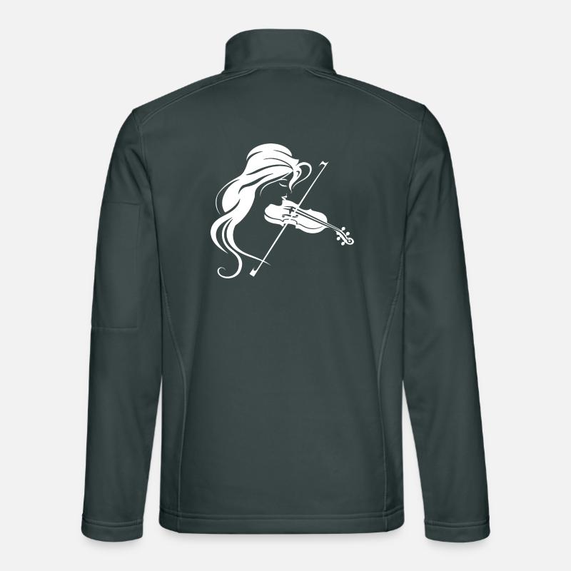 Fiddle Girl Drawing Unisex Softshell Jacket