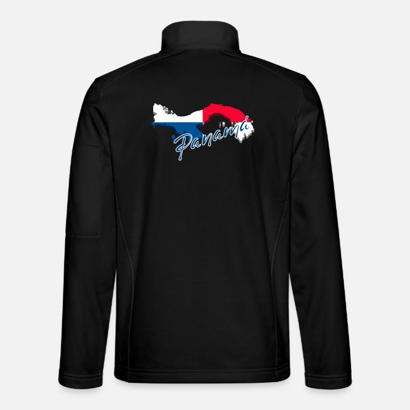 Drapeau du Panama, carte drapeau du Panama Veste en tissu softshell Unisexe