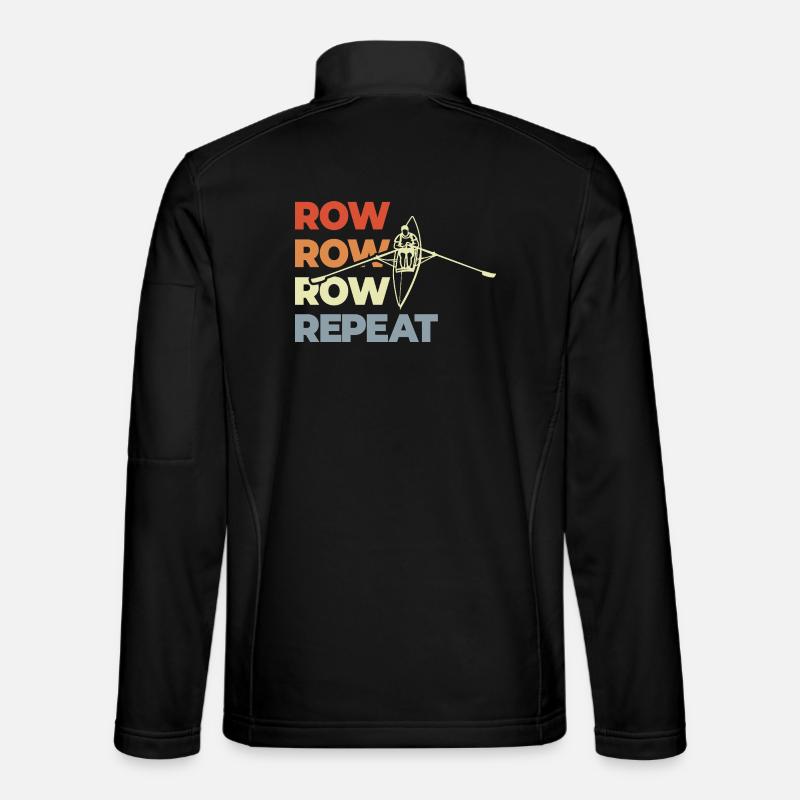 Row Row Row Repeat - Unisex Softshelljacke - Schwarz