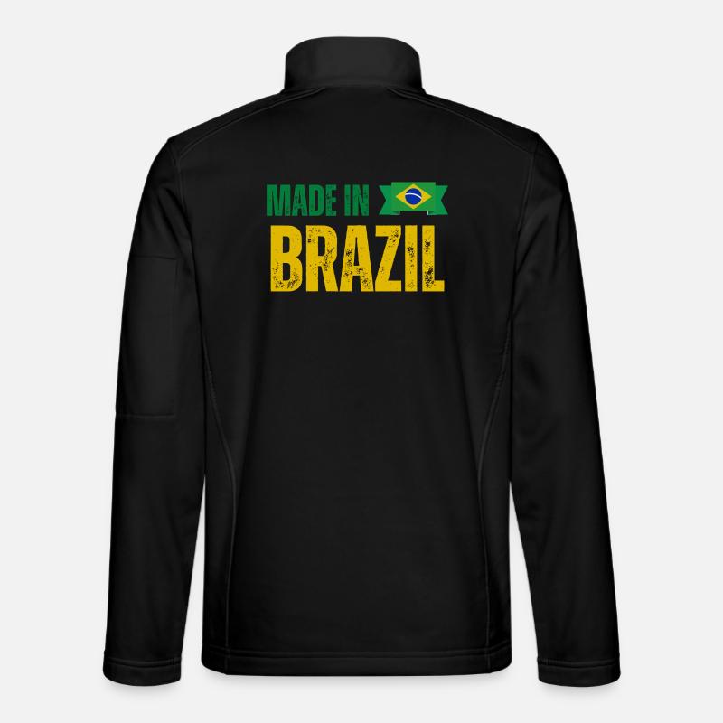 Made in Brazil, Brazilian pride - Unisex Softshell Jacket - black