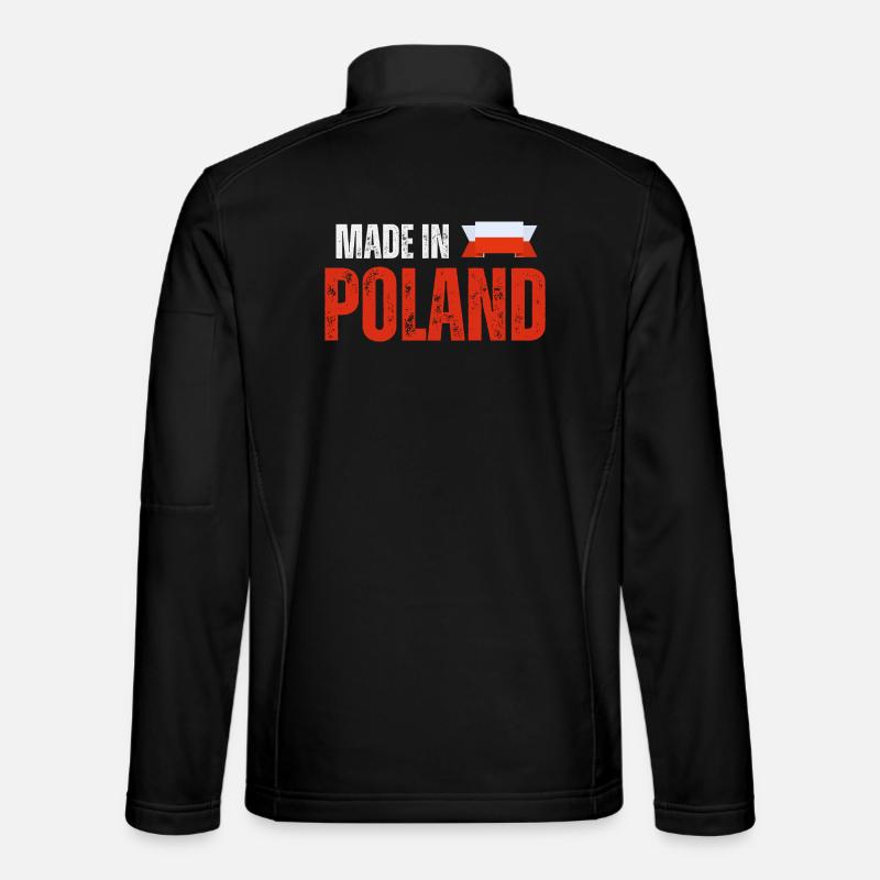 Made in Poland, polnischer Stolz - Unisex Softshelljacke - Schwarz