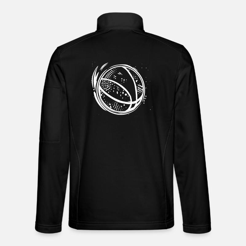 Basketball Drawing - Unisex Softshell Jacket - black