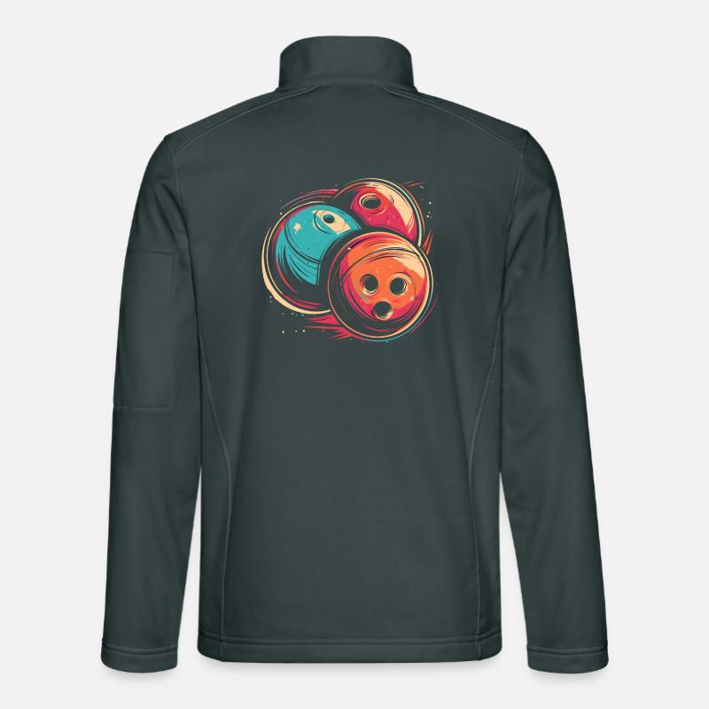 Bowlingkugeln Synthwave Unisex Softshelljacke