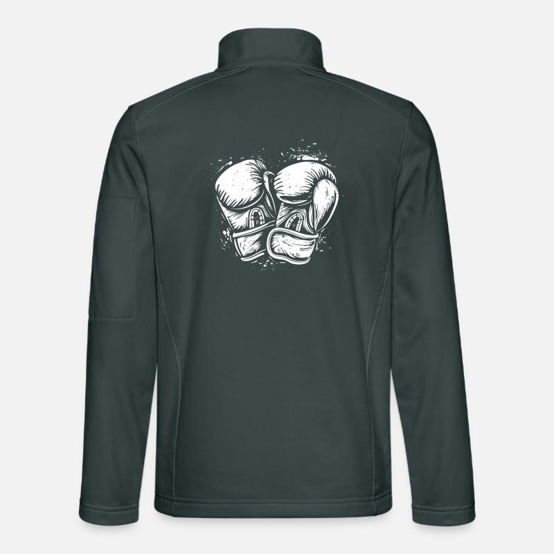 Dessin de gants de boxe Veste en tissu softshell Unisexe