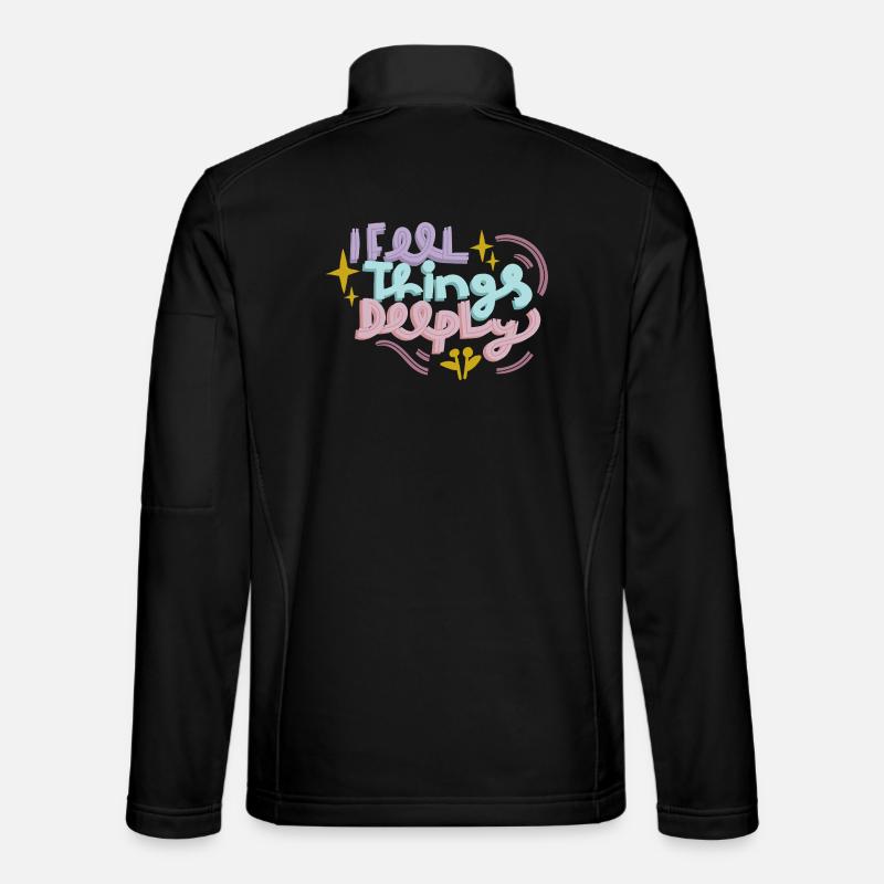 Tief Fühlen in Pastell - Unisex Softshelljacke - Schwarz
