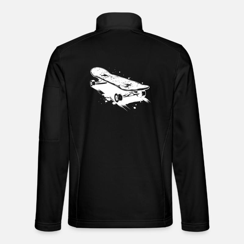 Skateboard Skizze - Unisex Softshelljacke - Schwarz