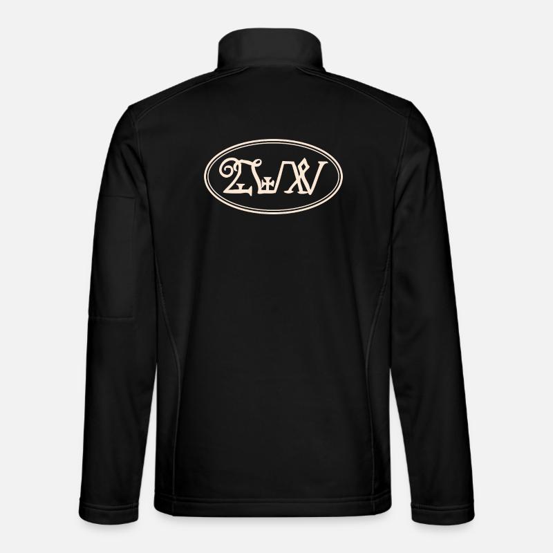Ovales Tarot-Design - Unisex Softshelljacke - Schwarz