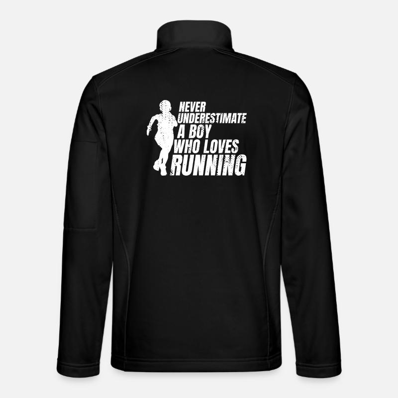 Funny Runner Boy - Unisex Softshell Jacket - black