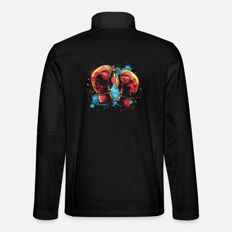 Boxhandschuhe Streetart - Unisex Softshelljacke - Schwarz