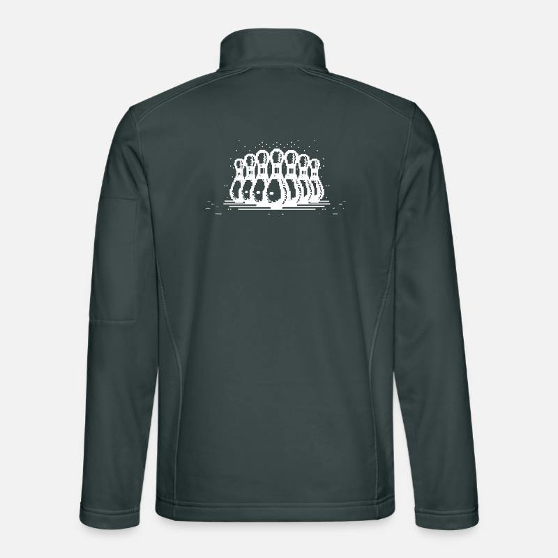 Quilles de bowling Pixel Graphic Veste en tissu softshell Unisexe