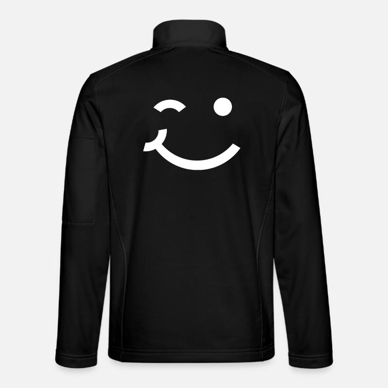 Winking face, Wink smile - Unisex Softshell Jacket - black