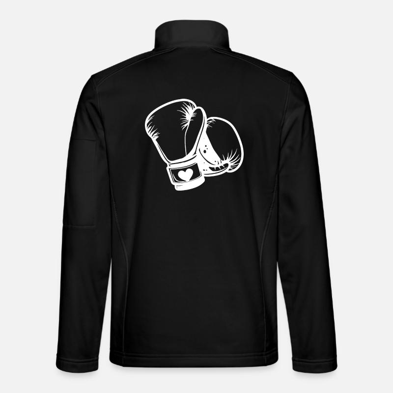 Boxing Gloves Sketch - Unisex Softshell Jacket - black