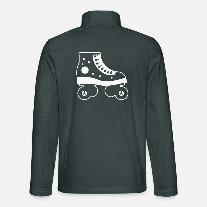 Roller Skates Cartoon Style Unisex Softshell Jacket