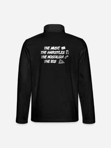 Musique Coiffures Nostalgie des années 80 - Veste en tissu softshell Unisexe - noir - Dos