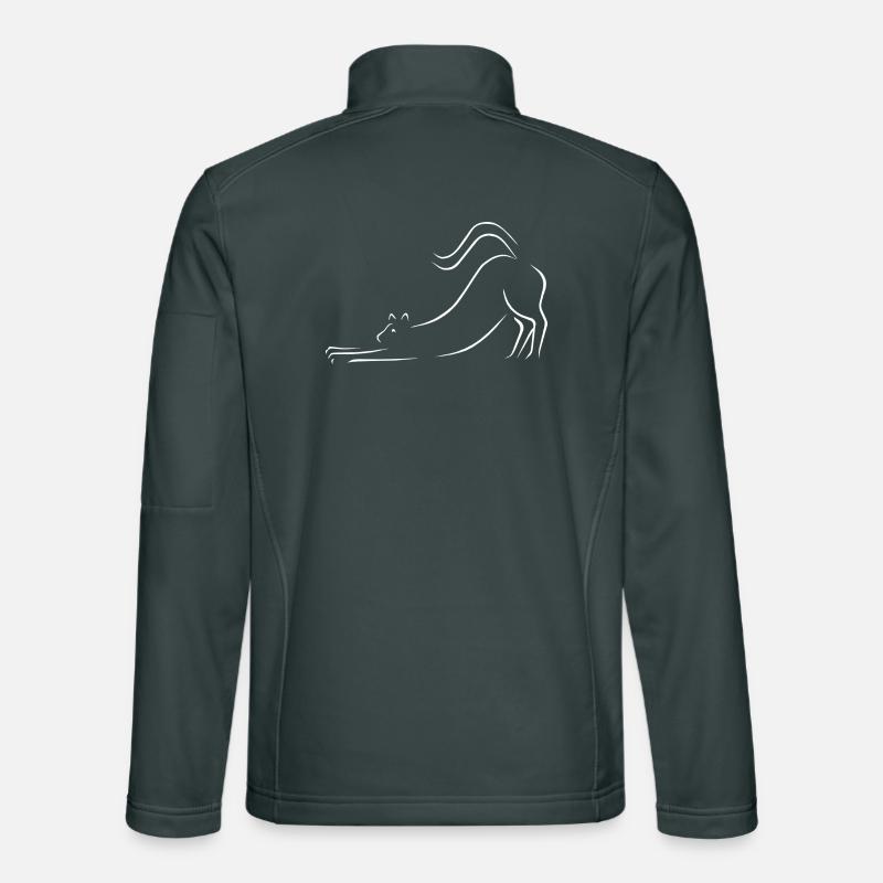 Dessin au trait de chat Veste en tissu softshell Unisexe