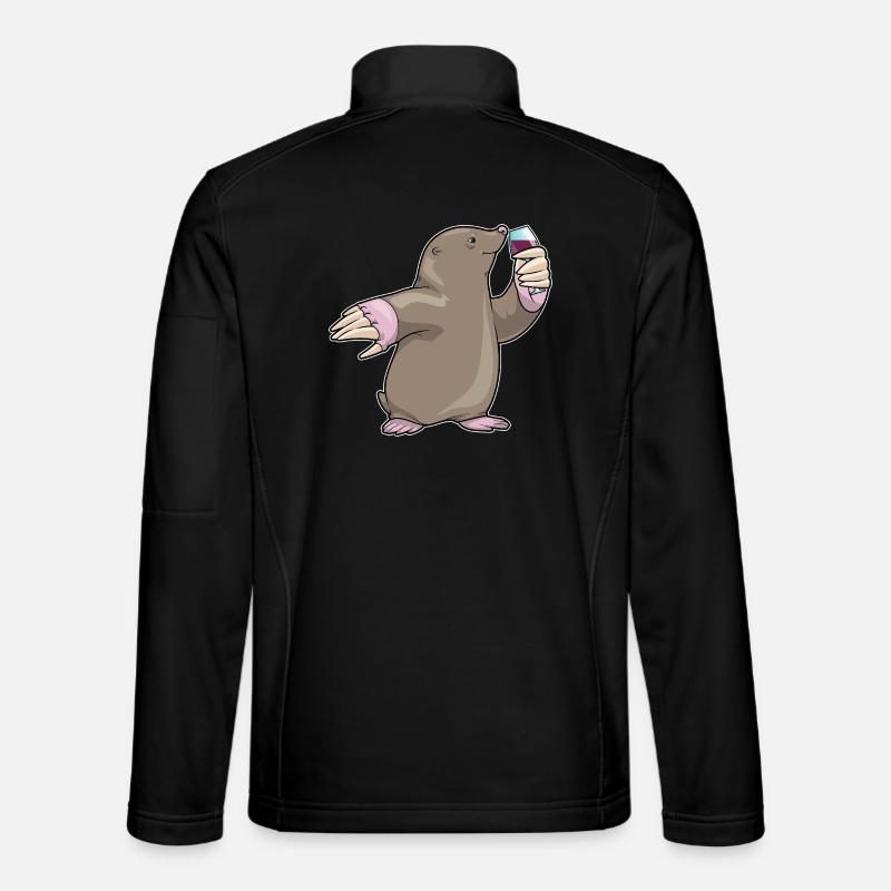 Vin rouge Mole - Veste en tissu softshell Unisexe - noir