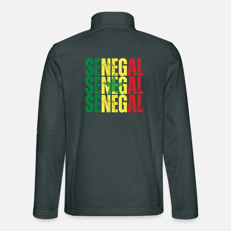 Drapeau sénégalais, fierté sénégalaise Veste en tissu softshell Unisexe