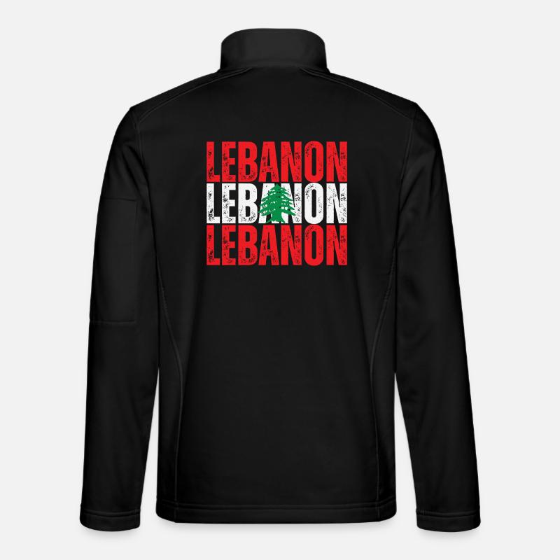 Drapeau du Liban, fierté libanaise - Veste en tissu softshell Unisexe - noir