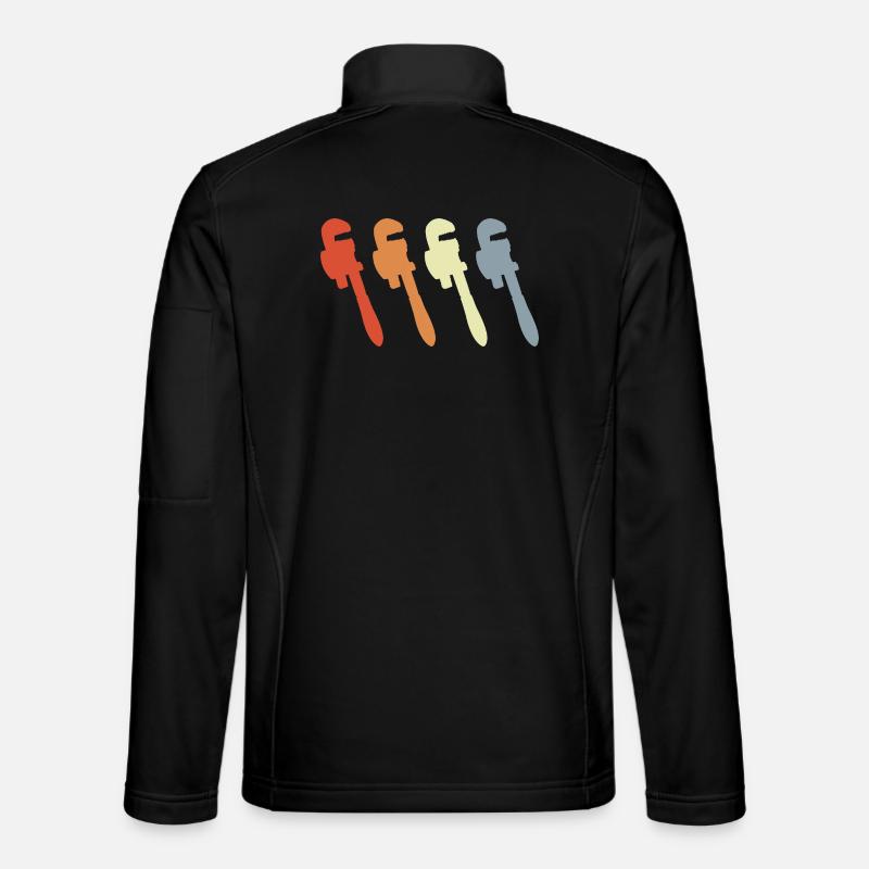 Clé à pipe rétro Veste en tissu softshell Unisexe