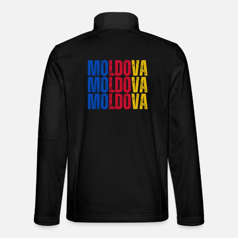 Moldovan flag, Moldovan pride - Unisex Softshell Jacket - black