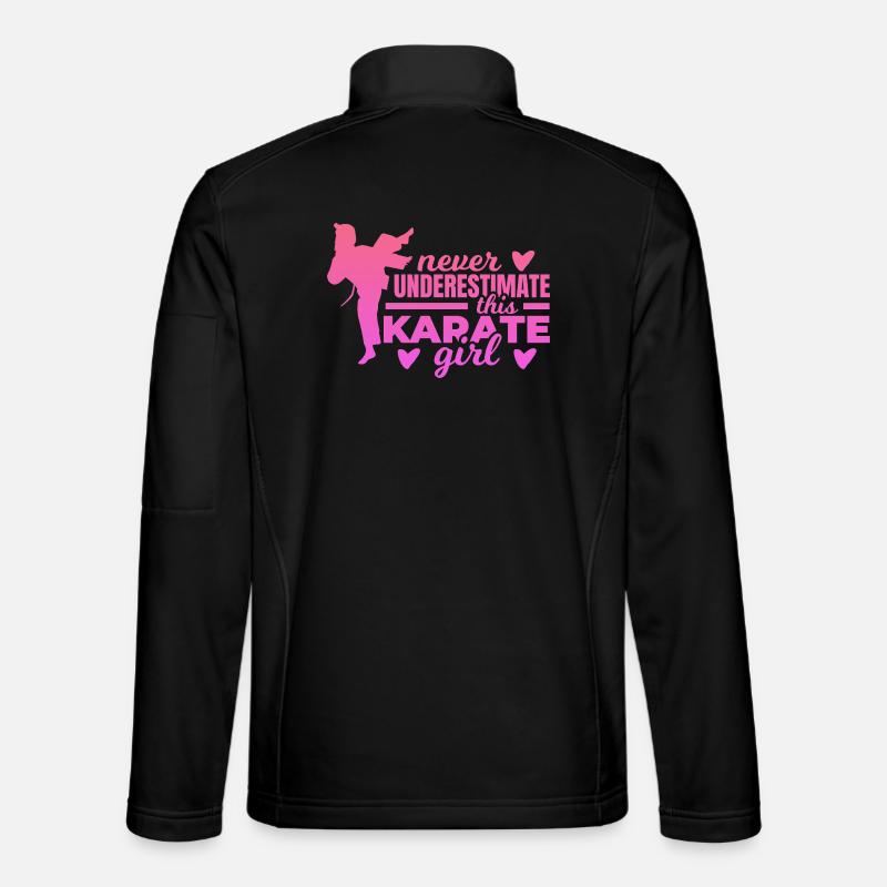 Never underestimate a karate girl - Unisex Softshell Jacket - black